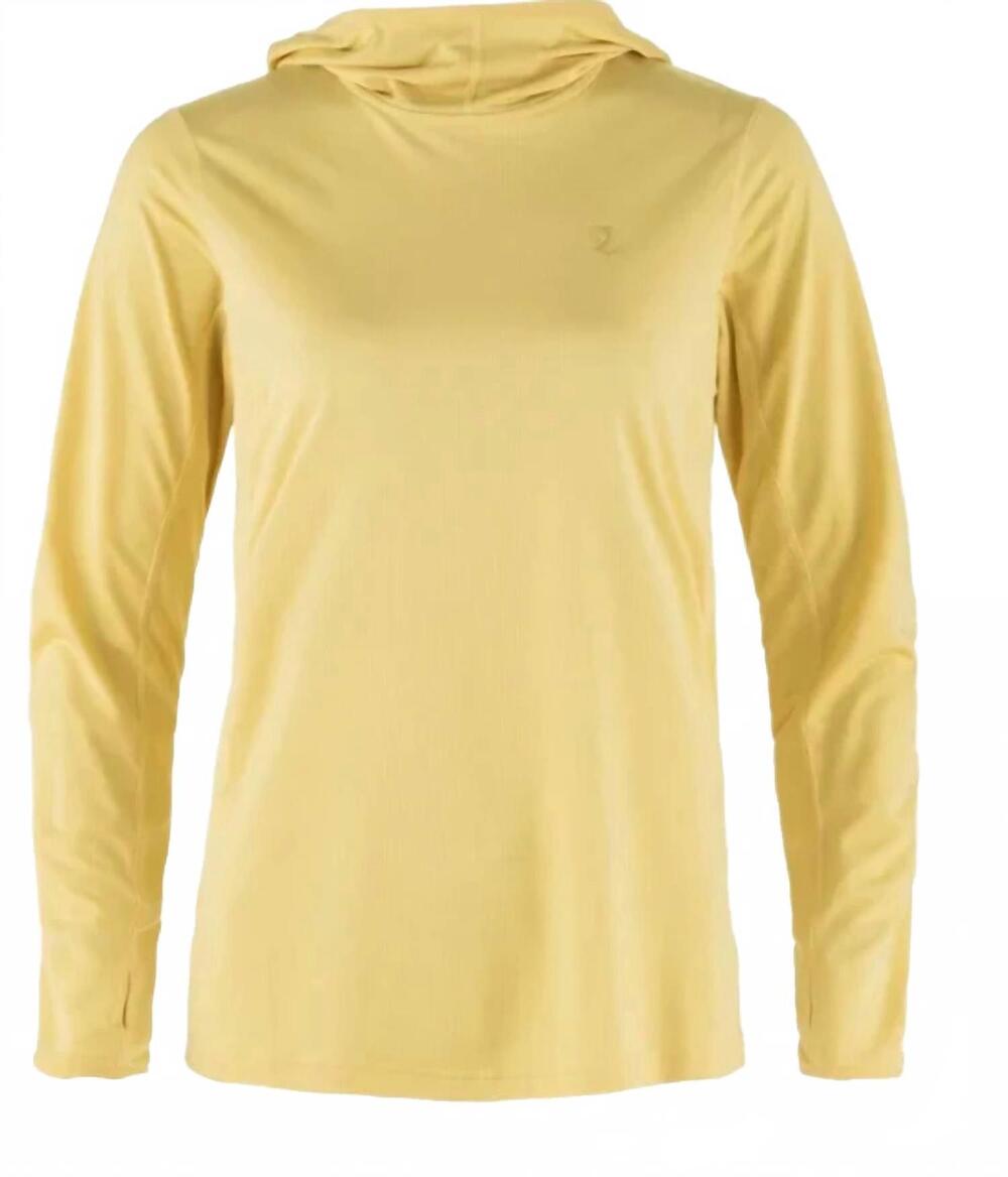 NEW FJALLRAVEN women's abisko sun hoodie in yellow